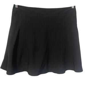 IZOD Golf Black Swing A-Line Golf Skirt with Built In Shorts Zipper Pocket Sz 14